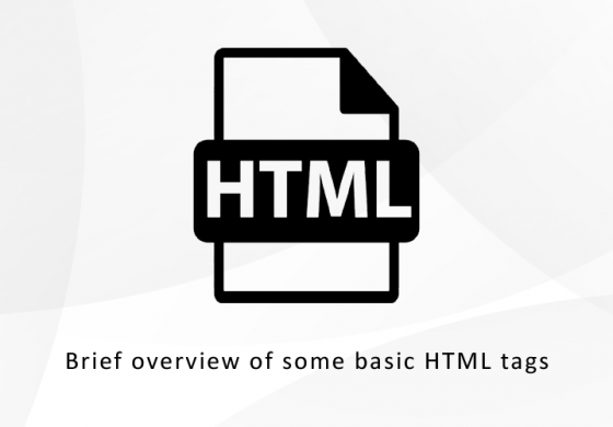 Brief overview of some basic HTML tags