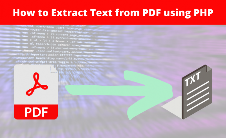 php extract text from pdf